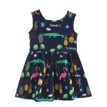 Summer Baby Girl Dress Cool Dress Kids Sleeveless Printing Pattern Cotton Vestidos Children Clothes 2024 - buy cheap