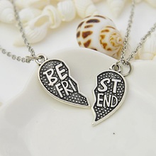 Best Friends Jewelry Broken Heart 2 / Set Necklace Best Friend Necklace Charm Couple Necklace Jewelry Wholesale 2024 - buy cheap