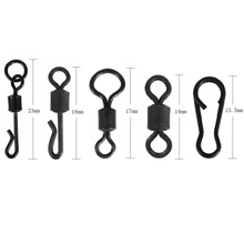 50/100pcs Quick Change Rolling Swivels Q Shape Large Eye Fishing Swivel Connectors Swing Interlock Snap Carp Fishing Tackle Tool 2024 - buy cheap