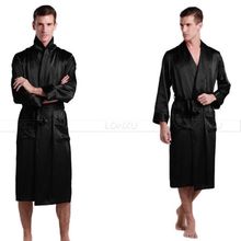 Mens Silk  Satin Pajamas Pajama Pyjamas  Robe  Robes  Bathrobe   Nightgown  Loungewear  U.S.S,M,L,XL,2XL,3XL Plus __5Colors 2024 - buy cheap