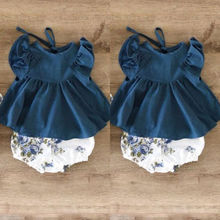 Cute Newborn Infant Baby Girl Tops Bodysuits Floral Harem Short Pants Summer Clothes Sets 2024 - buy cheap