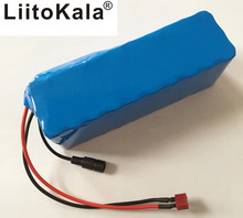 Liitokala-bateria de lítio para bicicleta elétrica, 36v, 6ah, 500w, 18650, 36v e 8ah, acompanha estojo para 2024 - compre barato