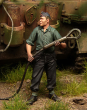 [Tuskmodel]-kit de resina a escala 1 35, de figuras en miniatura WW2, soldados alemanes, reparación de tanque de tigre 2024 - compra barato
