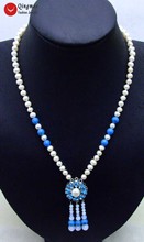 Ожерелье женское из натурального белого жемчуга, 20 дюймов, 6-7 мм, 6085 2023 - купить недорого