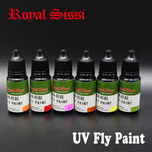 Royal Sissi-Juego de 3 botellas de pintura UV, pegamento UV de grosor medio, curado instantáneo en segundos, pegamento de resina UV colorido para atar moscas, novedad, 3 colores 2024 - compra barato