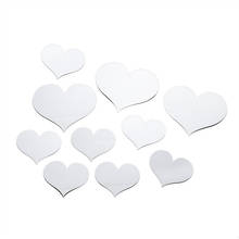 40X60cm 10pcs Love Heart Acrylic 3D Mirror Wall Sticker Mural Decal Removable Stickers DIY self adhesive wallpaper 2024 - buy cheap