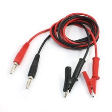 Brand New 1M Long Alligator Clip to Banana Plug Test Cable Pair for Multimeter 2024 - buy cheap