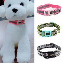 Collar reflectante ajustable para mascotas, Collar transpirable para perros, cachorros, producto para exteriores, color rosa/Negro/verde 2024 - compra barato