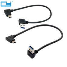 30cm USB 3.1 Type C USB-C Angled to UP& Down& Left& Right Angled 90 Degree A Male Data Cable for Macbook & Tablet & Mobile Phone 2024 - buy cheap