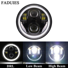 FADUIES-proyector LED para motocicleta, faro completo de 5 a 3/4 pulgadas, 5,75 pulgadas, Halo, para bicicleta Dyna Sportster 2024 - compra barato