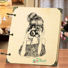 NEW 8 Inch Retro DIY Scrapbook Photo Album Weeding Travel Baby Album Craft Handmade Craft Paper Wedding Memory Photo Album 2024 - buy cheap