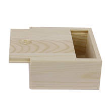 Маленькая простая деревянная коробка для хранения Чехол для ювелирных изделий маленький подарок гаджеты цвет дерева 2024 - купить недорого