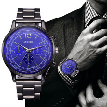 Мужские часы с кристаллами, браслет из нержавеющей стали, аналоговые кварцевые наручные часы, 2018 2024 - купить недорого