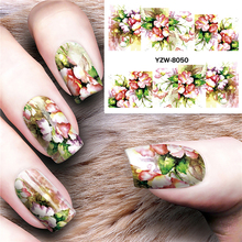 1 Sheet  3D Nail Stickers Blooming Flower 3D Nail Art Stickers Decals Adhesive Manicure Nail Art Tips Decoration 2024 - buy cheap