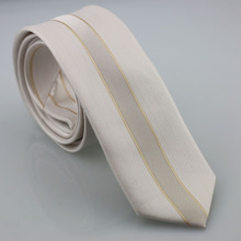 YIBEI Coachella Ties Striped Beige Necktie Skinny Gray Brown Vertical Striped Branded Men's Tie Narrow Gravatas Masculinas Seda 2024 - buy cheap