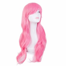 Pink Wig Fei-Show Synthetic Heat Resistant Fiber Long Curly Hair Women Perruque Cartoon Role Costume Cos-play Party Hairpiece 2024 - buy cheap