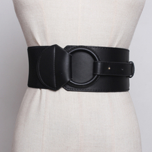 Cintos cintura larga femininos elegantes, espartilho com fivela grande, acessórios de vestuário 2024 - compre barato