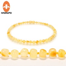 HAOHUPO Honey Amber Bracelets for Baby Anklets 14cm-20 cm Handmade Original Jewelry Baltic Ambar Beads for Women Adults gifts 2024 - buy cheap