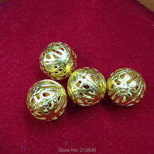 18MM 60Pcs/Pack Hollow Flower Gold Color Metal Alloy Bead DIY Spacer Beads Jewelry Findings Accessories 2024 - buy cheap