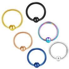 JUNLOPWY-anillos de aro de acero inoxidable para la nariz, tachuelas para cejas, Tragus, barra para la nariz, labios, Piercing para el cuerpo, joyería en 6 colores, 16G 2024 - compra barato