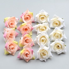 100PCS DIY Artificial White Rose Silk Flowers Head For Home Wedding Party Decoration Wreath Gift Box Scrapbooking Fake Flowers 2024 - buy cheap