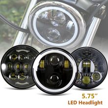 Motorcycle Accessories Black/Chrome 5-3/4" Driving Headlamp For  Dyna Street 500 750 XG Parts 5.75 Inch H4 LED Headlight 2024 - buy cheap