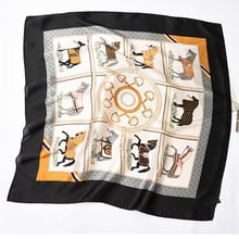 Bufandas cuadradas pequeñas con estampado de caballo para mujer, pañuelos a la moda, decoración de verano, 70cm x 70cm, regalo, gran oferta 2024 - compra barato