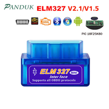 PANDUK ELM327 Obd2 Bluetooth автомобиля диагностический чип сканер PIC18F25K80 v1.5 V2.1 работает на Android obd ii инструмент диагностики авто 2024 - купить недорого