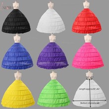 6 Hoop Crinoline Black Long Wedding Petticoat Ball Gown Underskirt Skirt Full Slips Bridal Accessories 2020 2024 - buy cheap