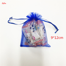 Bolsas de Organza de 9x12cm para embalaje de joyería, bolsitas de regalo para boda, suministros de decoración para fiesta, 5z, 50 Uds. 2024 - compra barato