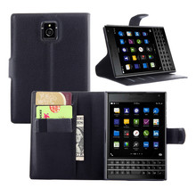 Fashion Litchi PU Leather Case For Blackberry Passport Q30 Cover with Card Slots Stand Funda Coque 2024 - buy cheap