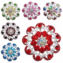 Mixed Colors 65mm Flower Rhinestone Brooches Women's Alloy Branch Brooch Pins Suits Dress Banquet Brooch High Quality Gift BRO52 2024 - buy cheap