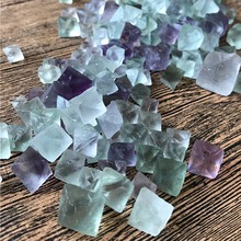 Piedra curativa de fluorita, cristal Natural puro, 30g, Original, color verde, azul, púrpura 2024 - compra barato