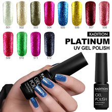 KADITION Gel Nail Polish Shiny Platinum Nails Art Manicure Poly Gel Lak UV Colors Top Base Coat Primer for Set Hybrid Varnishes 2024 - buy cheap