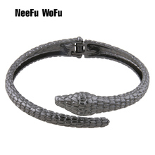 NeeFuWoFu Bracelets snake Zinc alloy Bracelet Bangles Woman Open Spring buckle Gradient Manual for National Charm Jewelry Gift 2024 - buy cheap