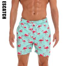 New xxxl 3 color Flamingo Printed Inner Quick Dry Men Swimming Trunks Men Swimwear Swimsuit Beachwear Beach Shorts bathing suit 2024 - buy cheap