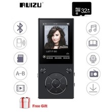 Оригинальный RUIZU D11 8 Гб MP4 плеер Bluetooth 2,4 дюйма музыкальный плеер FM радио Диктофон TF слот для карт Встроенный микрофон 2024 - купить недорого