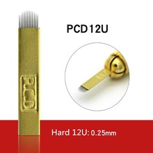 20pcs pcd 12 u Pin 0.25mm Laminas Para Tebori Microblading Needles U shape hard Permanent Makeup Blades Manual Eyebrow Needles 2024 - buy cheap