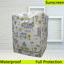 Cartoon Coated Silver Waterproof Washing Machine Dryer Cover Sunscreen Passprot Cover cubierta lavadora copri lavatrice 2024 - buy cheap