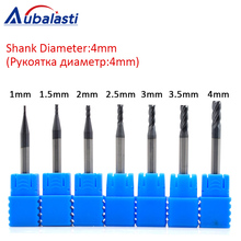 Aubalasti HRC45 4 Flutes Solid Carbide End Mill Milling Cutter CNC Router Bits Tools CNC Milling Cutter Bits for Metal Cutting 2024 - buy cheap