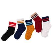 Famli 5pairs/Lot Baby Boys Sport Socks 1 To 10 Years Kids Spring Autumn Casual Striped Cotton Sock Children Girls Summer Sock 2024 - купить недорого