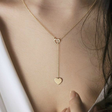 2019 Fashion Necklace Pendant Necklace Peach Heart Love Women's Personality Y-necklace With Simple Selling Jewelry Wholesale 2024 - buy cheap