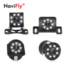 Navifly-câmera de ré com 8 leds, à prova d'água, visão noturna, ccd, hd, grande angular, visão noturna, ré, backup, câmera 2024 - compre barato