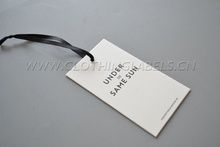hang tags for clothing with black satin hang tag string, paper white tag 2024 - buy cheap