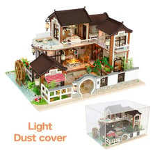 DIY 3D Wood Doll House Retro Yard Villa Building Miniature Dollhouse With Furniture Kits For Dolls Toys Birthday Christmas Gifts 2024 - buy cheap