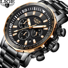 Relojes Hombre 2022 New LIGE Fashion Mens Watches Luxury Brand Business Quartz Watch Men Sport Wristwatches Big Dial Male Watch 2024 - buy cheap