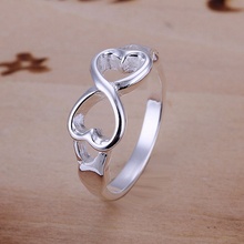 Leading fashion hot sale cross nice hot sale cute noble elegant heart ring silver color classic models jewelry R092 2024 - buy cheap