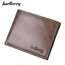 Baellerry nuevas carteras de hombre de moda de diseño corto Cartera de bolsillo Cartera de cuero Pu carteira marca Baellerry monederos de dinero 2024 - compra barato