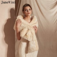 JaneVini-chales de piel sintética para mujer, chaquetas de boda a la moda, chales de novia, vestidos de boda, capa, Bolero, accesorios para mujer 2024 - compra barato