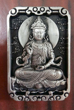 Exquisite Old Chinese Metal Kwan-yin Avalokitesvara Auspicious Amulet Plate No.2 2024 - buy cheap